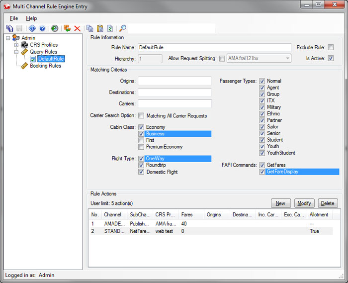 Screenshot Rule Engine 1